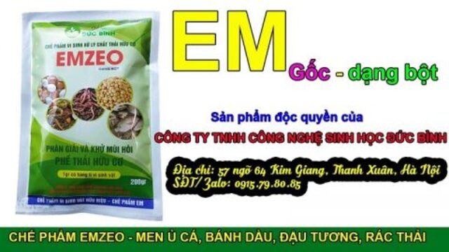 Dùng chế phẩm vi sinh xử lý mùi hôi phân cá, phân bánh dầu, trùn quế,...